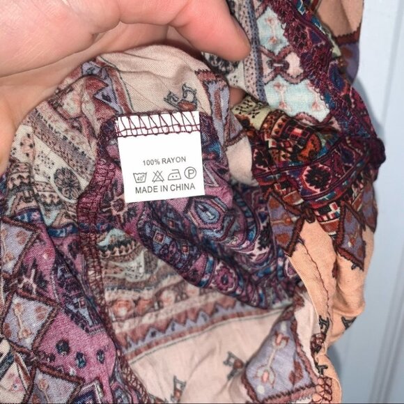 Jaase Sleeveless Romper Size Extra‎ Small XS Multicolour Bohemian Flowy Shorts - Picture 8 of 10